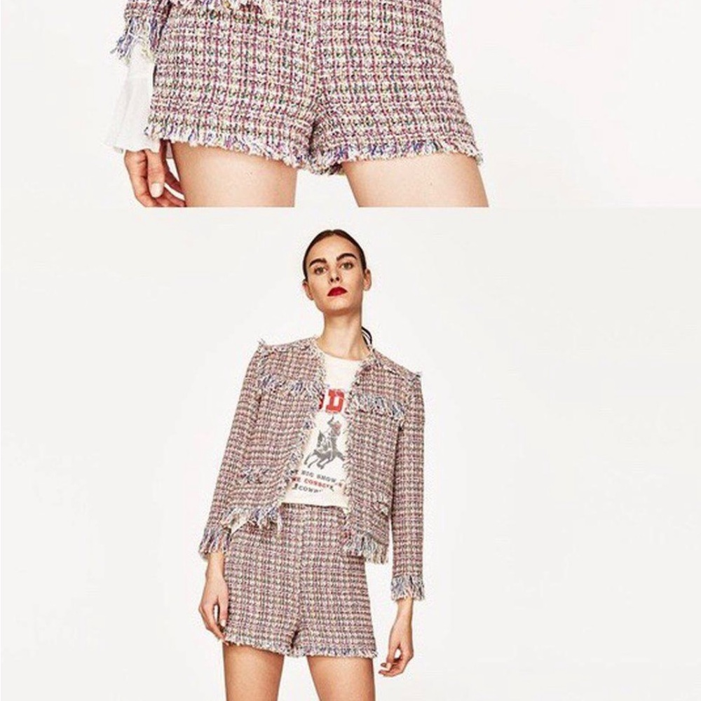 Zara tweed shorts